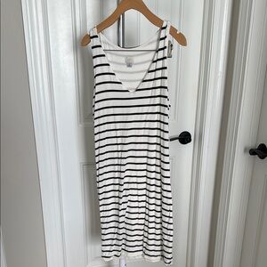 A New Day Black and White Striped Dress